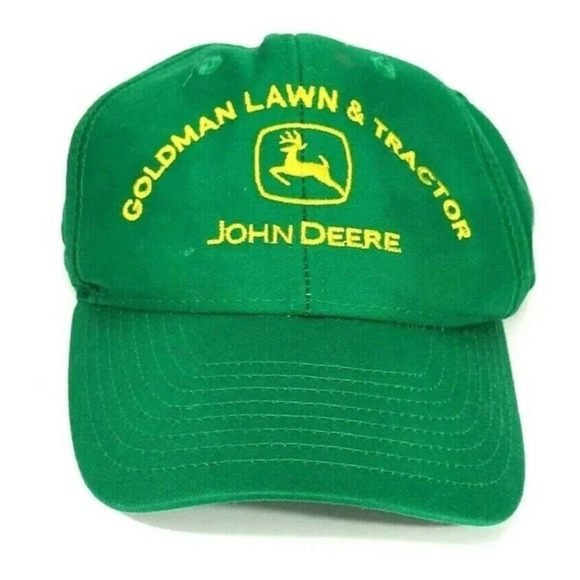 John Deere Snapback Cap Hat Men Women One Size Adjustable Green Yellow FLAW - Picture 1 of 7